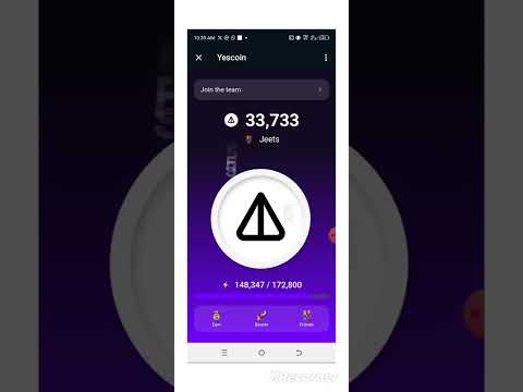 Yescoin airdrop on telegram, how to mine it.