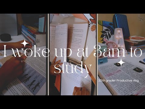 I WOKE UP AT 3AM TO STUDY 📚📚 | 10th grader Productive Vlog | Honest study day in my life |