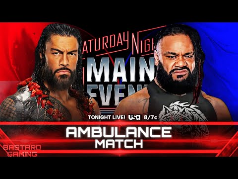 WWE 2K24 | Ambulance Match - Roman Reigns VS Jacob Fatu | Saturday Night Main Event