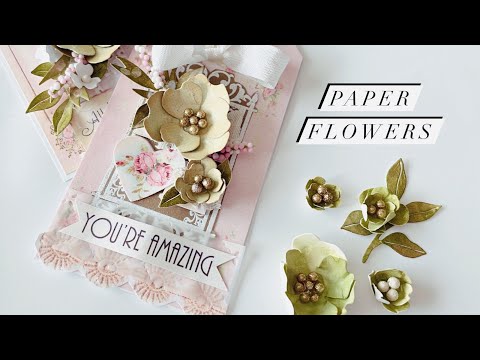 Paper Flower Tutorial | Quick and Easy flowers PAPER Ideas Paper Crafts  | SCRAPBOOKING | Iralamija