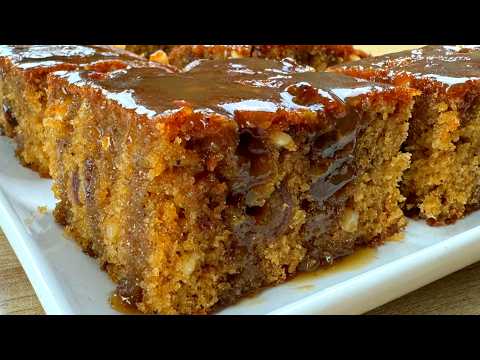 Quick Delicious Cake recipe! Sticky Toffee Coconut Cake - Cake in 5 minutes! Date cake recipe