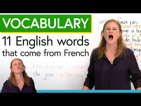 Learn English vocabulary from French: foie gras, du jour, faux pas...