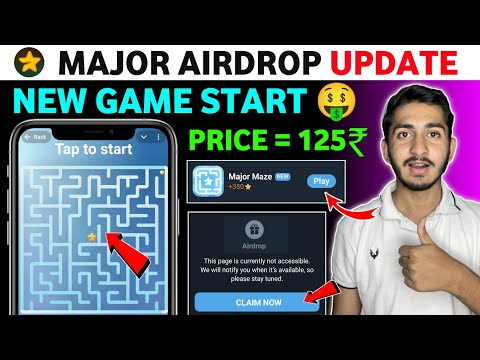 Major maze new mini game | Major new update today | Major Airdrop withdrawal