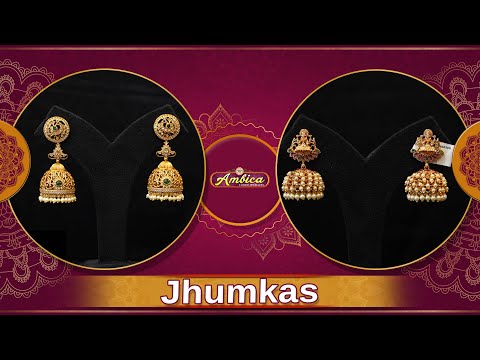 Jhumkas Collection | 1Gram Gold Jewellery | Ambica Fashion Jewellery