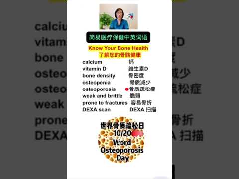 Know Your Bone Health 了解您的骨骼健康 (Click the link to see more)