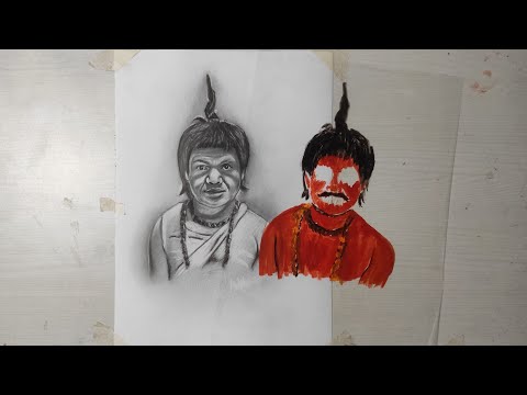 Drawing of Rajpal yadav as chhota pandit | bhool bhulaiyaa 2