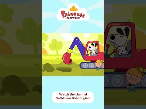 Wow, a dog is driving an excavator! #animation #zabokids #zooanimalsforkids