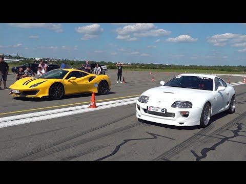 Modified Cars Drag Racing - 488 Pista vs Supra vs SVJ vs M5 F90 vs 1180HP RS6 Sedan vs GT63 AMG