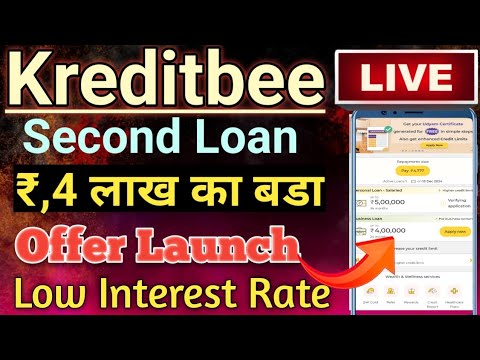 Kreditbee Second Loan Rs,4L Big Offer Launch Low Interest Rate// 2025 धमाकेदार लोन दे दिया Kreditbee