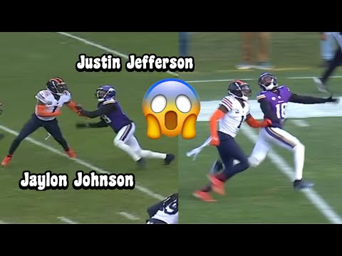 Jaylon Johnson ‘LOCKED UP’ Justin Jefferson! 😳👀 Vikings Vs Bears 2024 | WR Vs CB