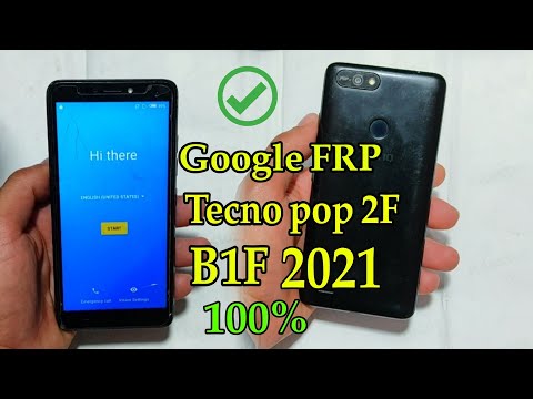 Tecno pop 2F B1F Google FRP Bypass 2021 Google Account