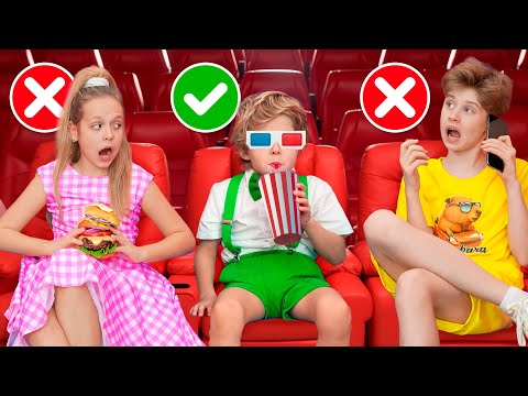 Eva and Friends learn Rules of Conduct and Manners in the Cinema