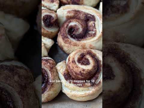 Puff Pastry Cinnamon Rolls. Ready in 30 minutes! No knead No rise #cinnamonrolls  #puffpastry