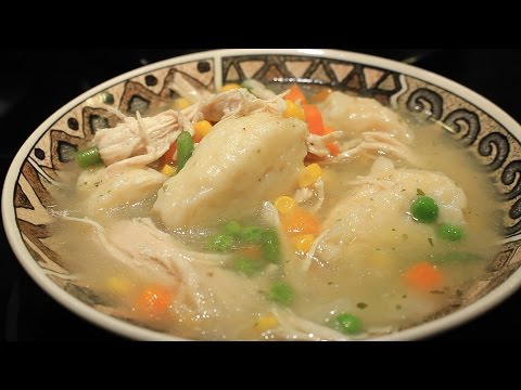 Chicken soup w  Biscuit dumplings ~ Easy and Cheap!