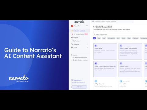 Guide to the AI Content Assistant on Narrato