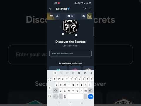 Not Pixel Secret Word | Not Pixel Secret Code 16,17 Nov | Not Pixel Airdrop | Not Pixel Listing Date