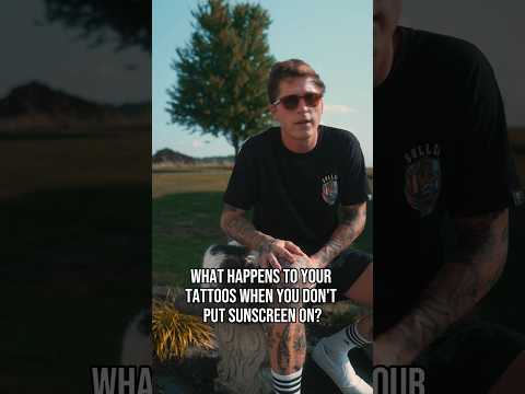 Protect your tattoos. Use sunscreen. #shortvideo Mad Rabbit is my go to product