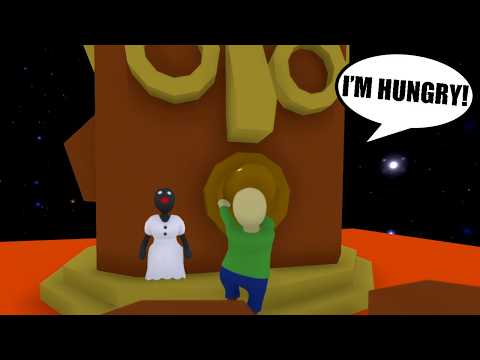 BALDI AND GRANNY NEEDS TO FEED HUNGRY DUM DUM TO ESCAPE in HUMAN FALL FLAT