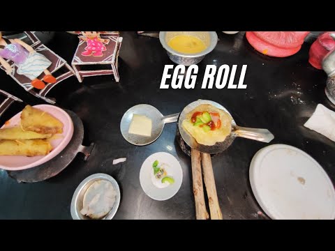 Miniature Egg Roll Recipe|अन्डा रोल रेसिपी|Street Style Egg Roll|#minicoocking #eggroll #tinyfood