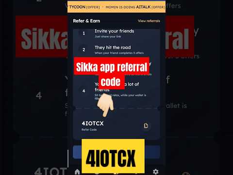 Sikka app referral code | sikka app ka referral code | sikka referral code 2024 #shorts #ytshorts