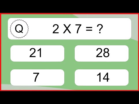 20 Multiplication Quiz Exercises for Kids