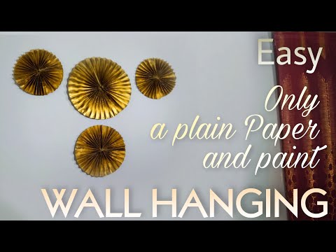 Easy Wall Decoration With A4 Sheet Paper and paint  | Simple and Beautiful Looking | Decoration