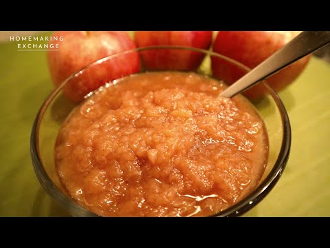 Homemade Applesauce 🍎 | Cinnamon Crockpot Applesauce | No Sugar Added