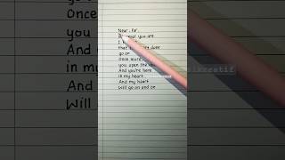 Let's sing and learn English : My Heart Will Go On | By : Celine Dion | Chorus #shorts