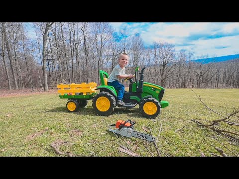 Yard work with Dad.