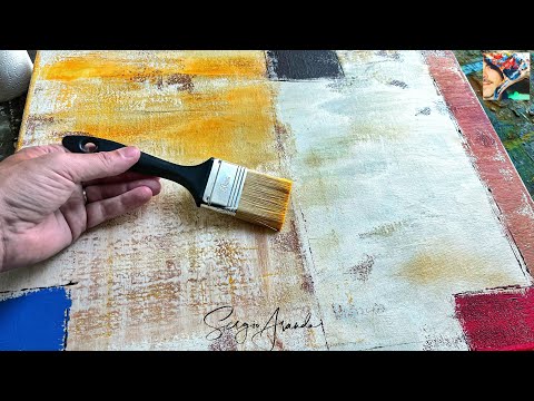 Unleash Your Creativity: Mastering Contemporary Abstract Art with a Flat Brush - Art Hacks