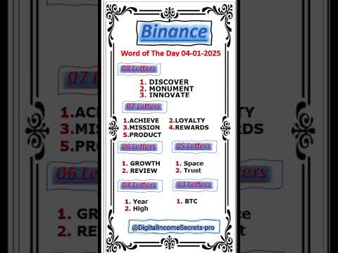 Binance Word of the day #binancewordofthedayanswer
