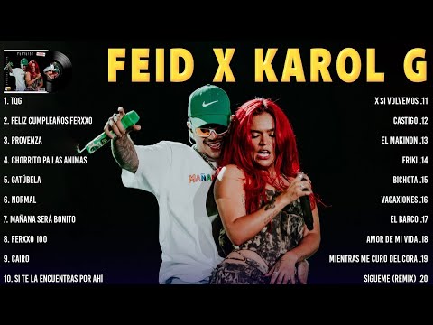 Karol G x Feid 💛 Lo Mejor Canciones 2024 ~ Lo Mas Nuevo 2024 ~ Musica de Moda ~ Fiesta Latina Mix