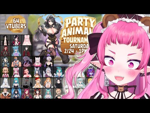 PARTY ANIMALS TOURNAMENT! $400 PRIZE POOL! 60+ vtubers! hosted by @Elaravtuber