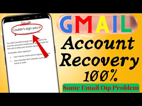 couldn't sign in gmail problem || gmail account recovery || same gmail verification code problem