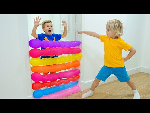 Kids play with balloons - Funny stories for kids