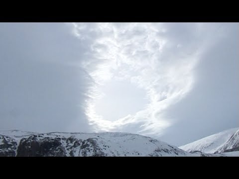 Amazing hole between the clouds - Sam Ford Fiord 2010 expedition