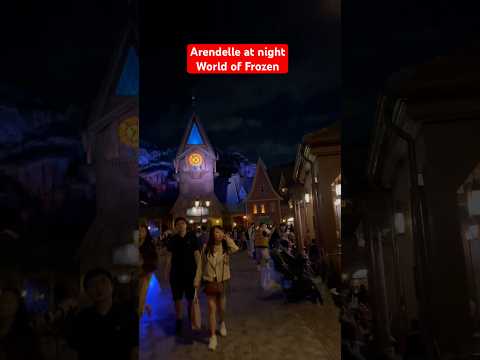 Latest News at World of Frozen Hong Kong Disneyland at Night