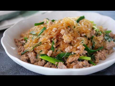 【きょうのおかずにしたい♡ひき肉と春雨の炒め物】「簡単に出来て見栄えも味も良し♪」「まるめし」 |  Minced meat and Rice noodles stir-fry