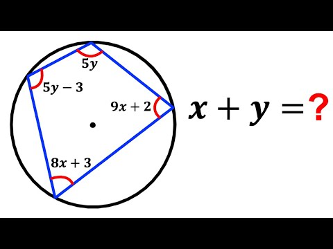 Can you find the value of X+Y? | (Cyclic Quadrilateral) | #math #maths | #geometry