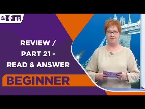 Beginner Level - Read & Answer - Rewiew / Part 21 | English For You