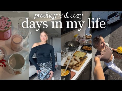 VLOG: cozy & productive days, workouts, friendsgiving, abercrombie + homegoods haul!