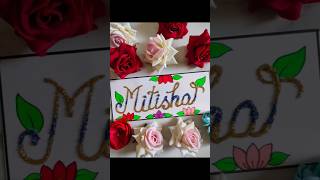 Mitisha ,#shorts #ytshort #calligraphy #youtubeshorts #glliters #namerequestedcalligraphy #trending