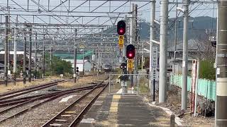 肥前山口駅　特急かもめ通過