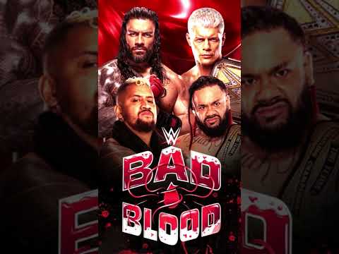 Roman Reigns & Cody Rhodes vs Solo Sikoa & Jacob Fatu at WWE Bad Blood 2024 🔥🔥