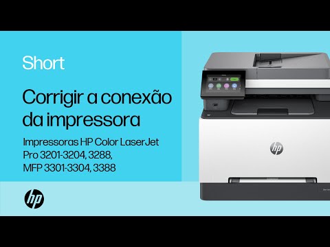 Corrigir a conexão da impressora | Impressoras HP CLJ Pro 3201-3204, 3288, MFP 3301-3304, 3388