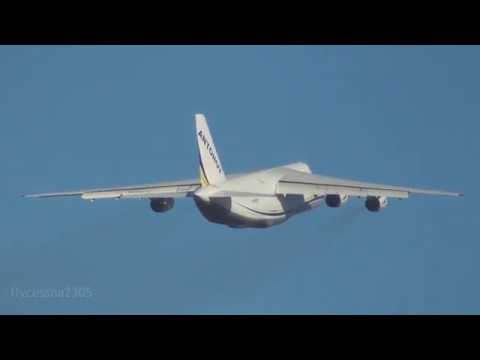 The mighty Antonov taking off at Manchester airport