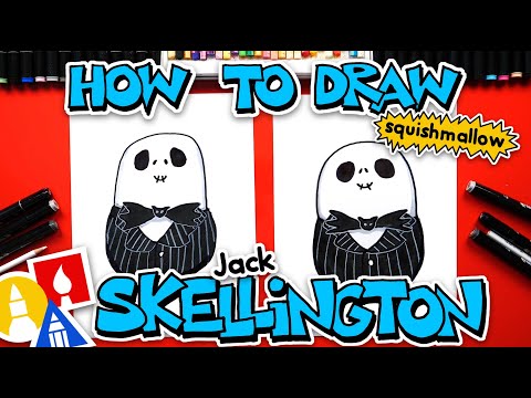 How To Draw Jack Skellington Squishmallow