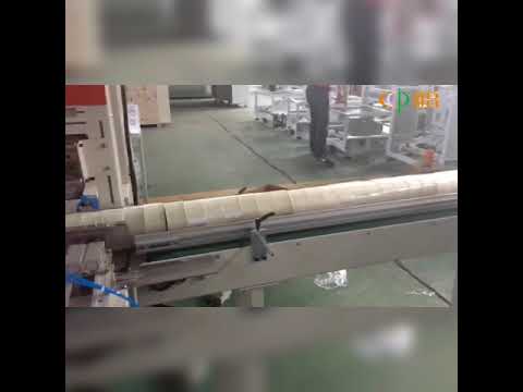 袖口包裝機 Cuff wrapping machine 六卷膠帶收縮包裝 Six-tape tape shrink packaging 自動化包裝 Automated packaging