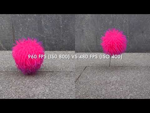 Sony RX100 VII slow motion comparison - 960, 480 and 240 fps