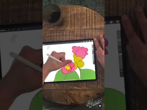 Painting a Tree Flower Design